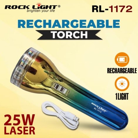 Rock light rechargeable torch