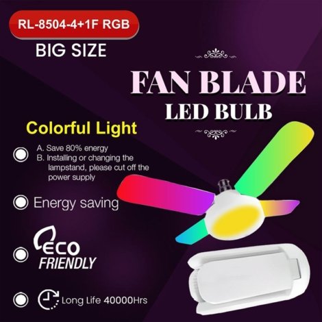 Rock light fan blade LED bulb