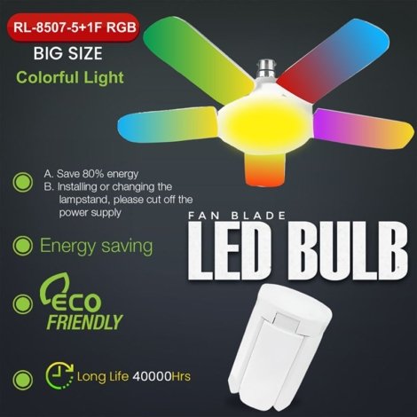 Rock light fan blade led bulb