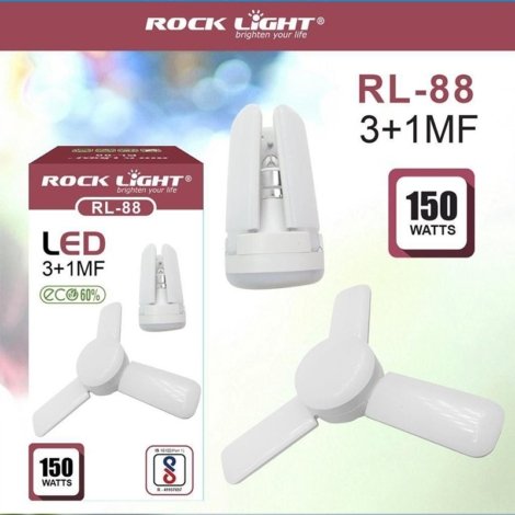 Rock light LED fan