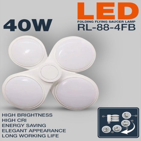 LED folding flying saucer lamp