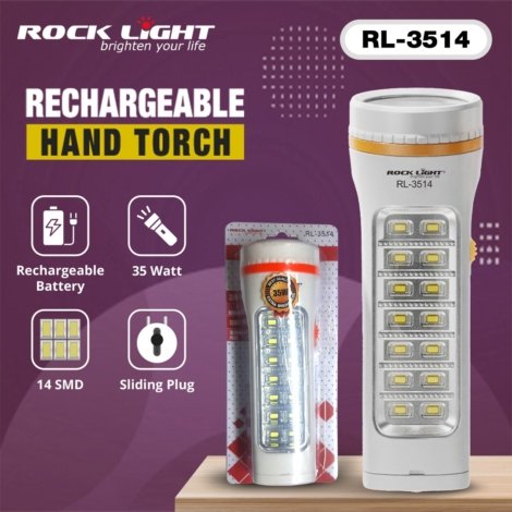 Rechargeable hand torch