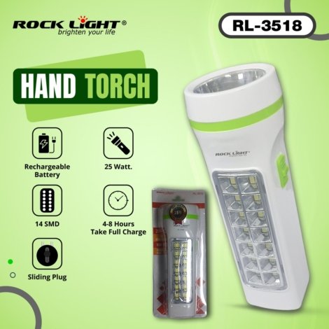 Rechargeable hand torch