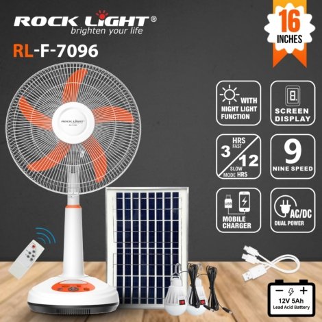 Rock light fan
