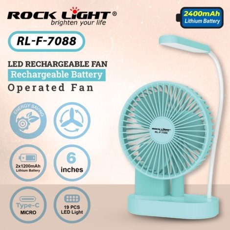 Rock light fan