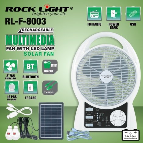 Rock light fan