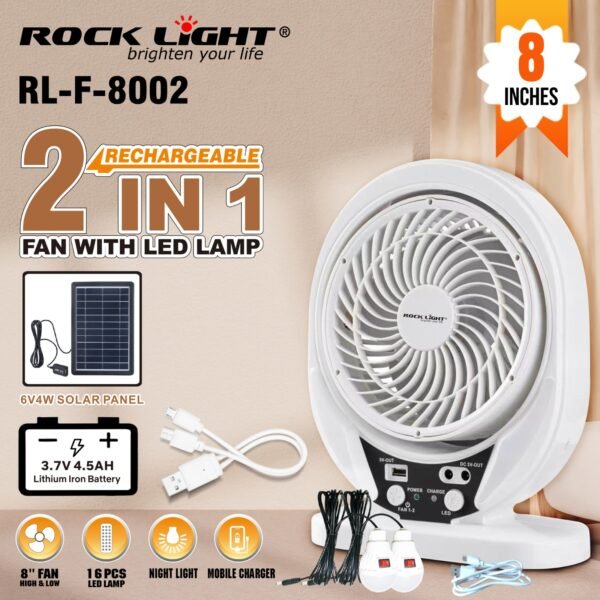 Rock light fan