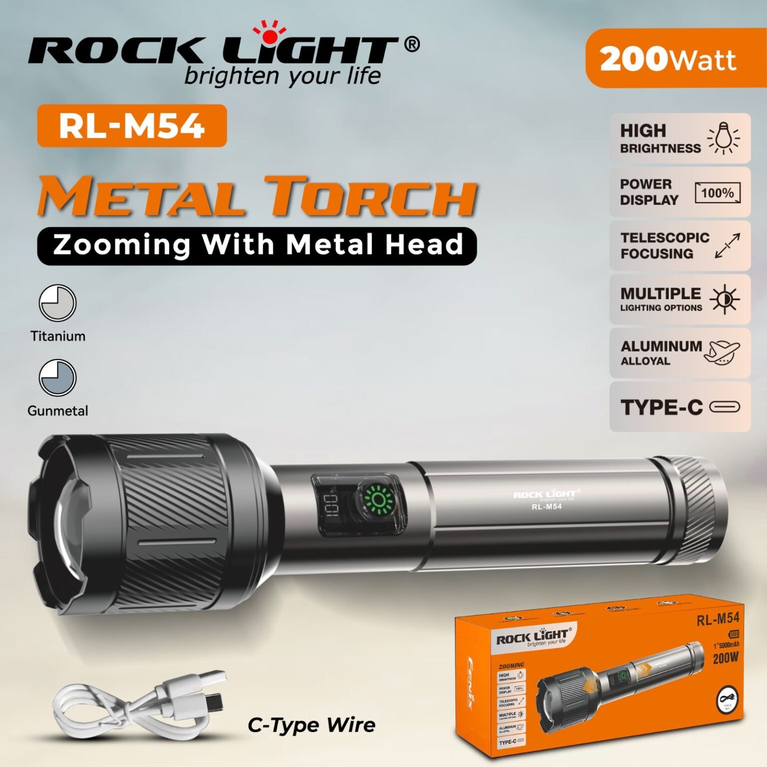 RL-M54 – Metal Torch offering strong light for daily field work ...